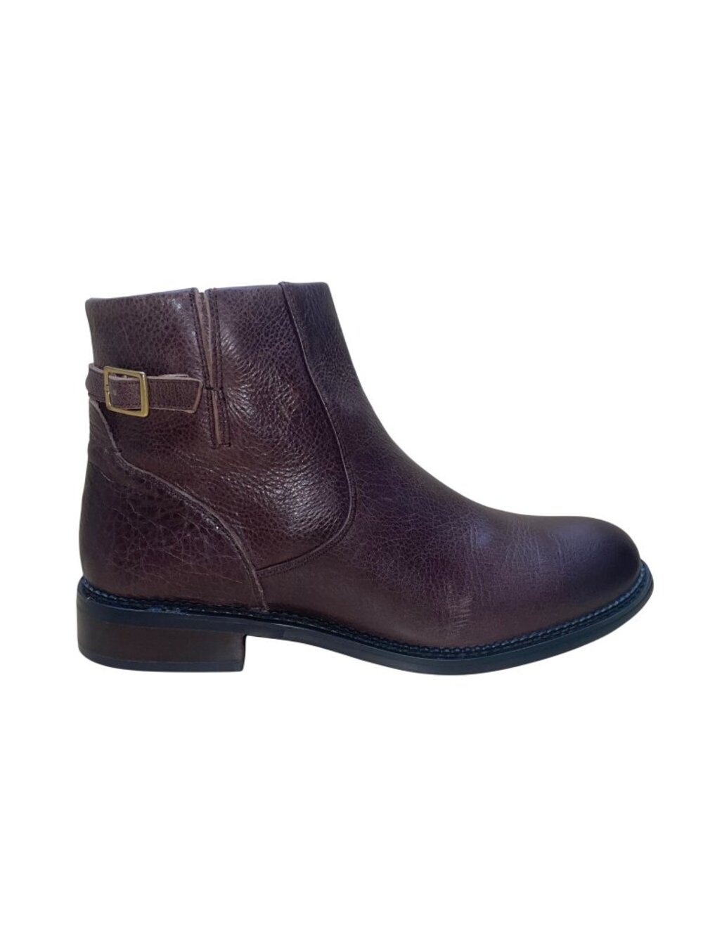 Franco Sarto Women’s Brown Leather Side Zipper Buckle Hansa Ankle Boot Size 8M